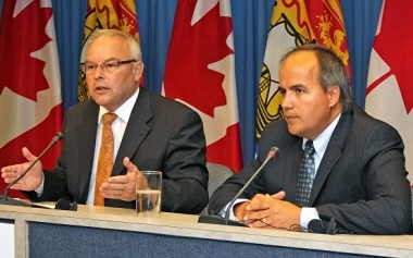 Jack Keir and Gaetan Thomas (Image: Government of New Brunswick)