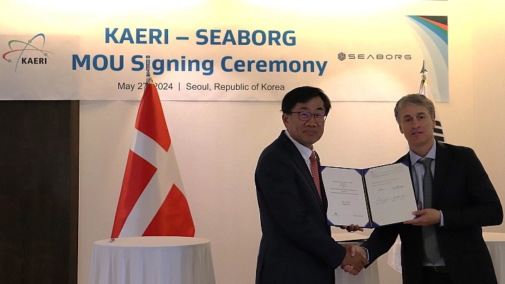 KAERI and Seaborg sign MoU on cooperation