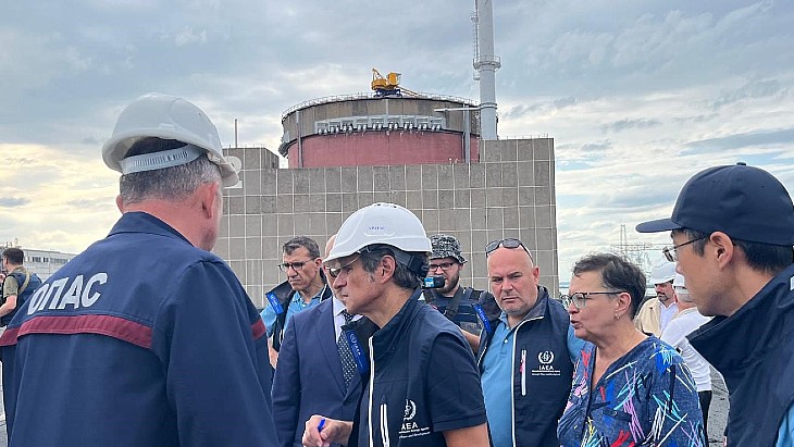 Bulk of IAEA team leave Zaporizhzhia, two stay behind