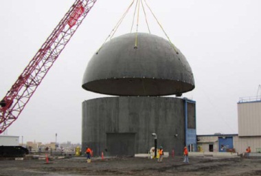 Building 309 dome lift, January 2011