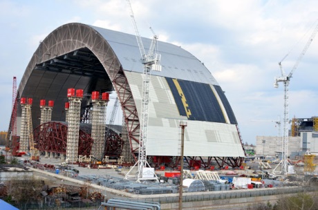 First half of Chernobyl cover on the move - World Nuclear News