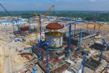 Dome installed at first Fangchenggang Hualong One - World Nuclear News