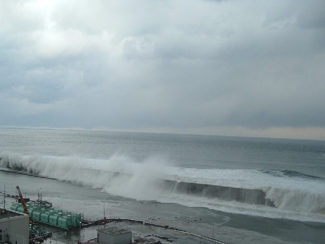 Tsunami impact 1, Fukushima Daiichi, 11 March 2011