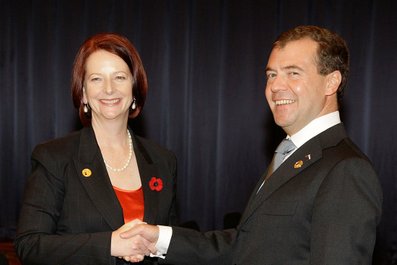 Gillard-Medvedev Nov 2011 (Kremlin.ru)