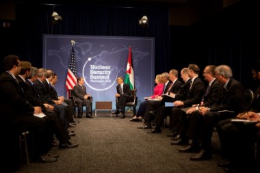 Obama with King Abdullah (White House / Lawrence Jackson)